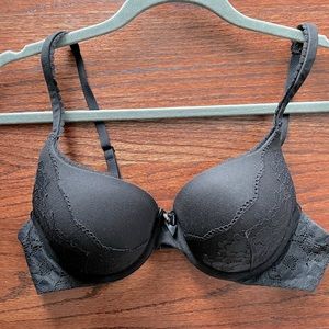 Black bra with lace